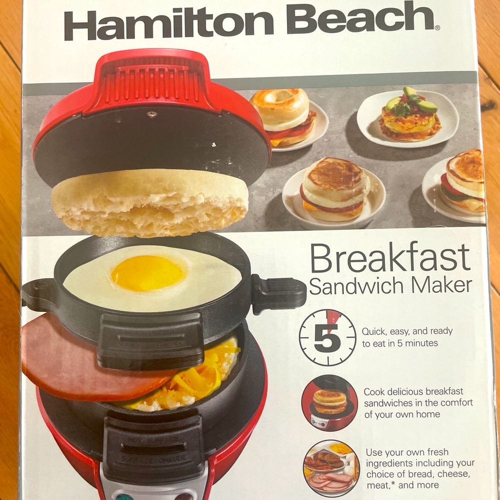 Hamilton Beach breakfast sandwich maker with egg cooker